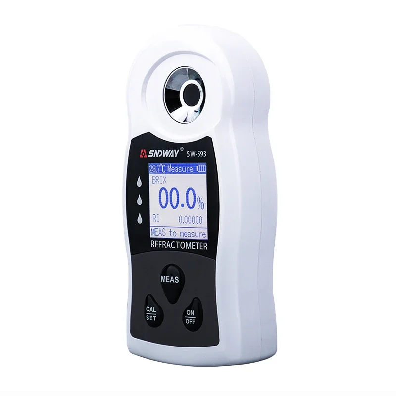 new SW-593 Sugar Brix Meter Digital Refractometer 2 in 1 measure for Sugar concentration and refractive index