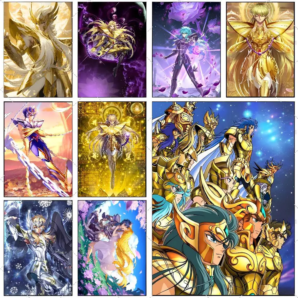 Saint Seiya Poster High-definition art sticker Self adhesive waterproof home decoration