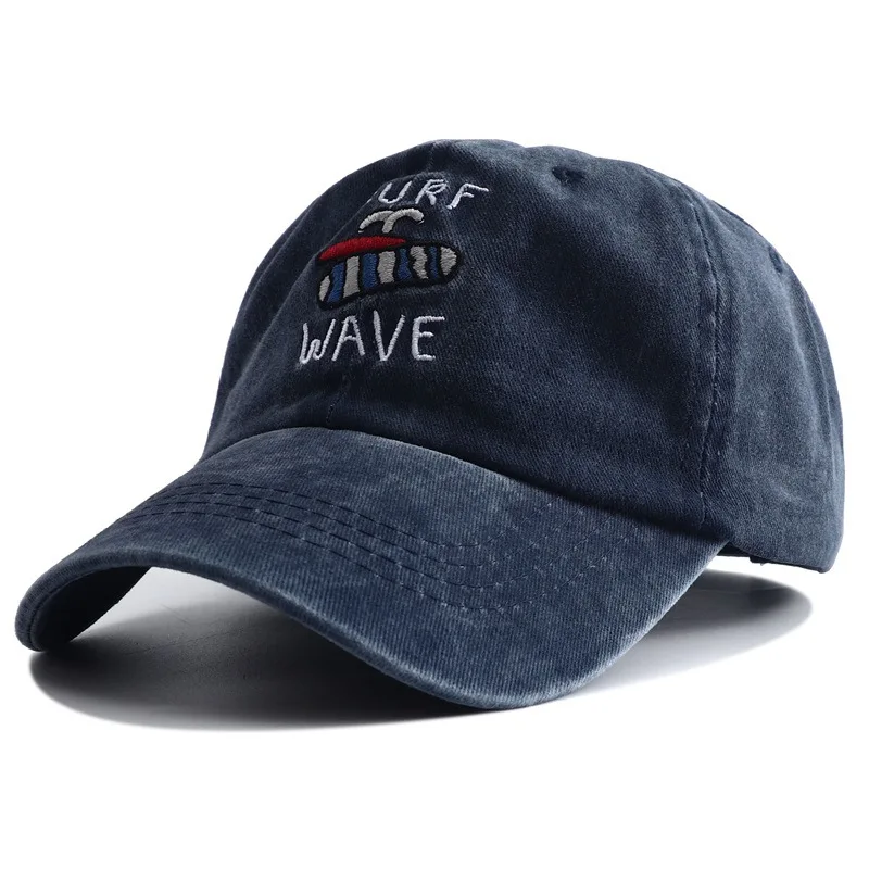 2023 nowa letnia fala surfingowa haftowana czapka z daszkiem Casquette Femme czapka typu Snapback regulowana Outdoor tata czapki dla mężczyzn