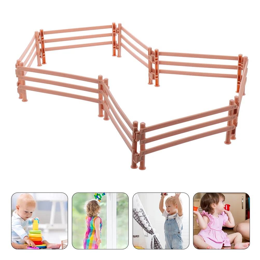 30 Pcs Sand Table Plastic Fence Baby Playpen Perches Miniature Fencing Accessory