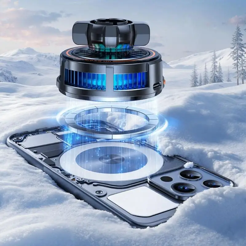 Phone Coolers with 3 Speed Type Lights 17mm Ball Head Universal Mount for Car Dashboards Phone Stands Use K1KF