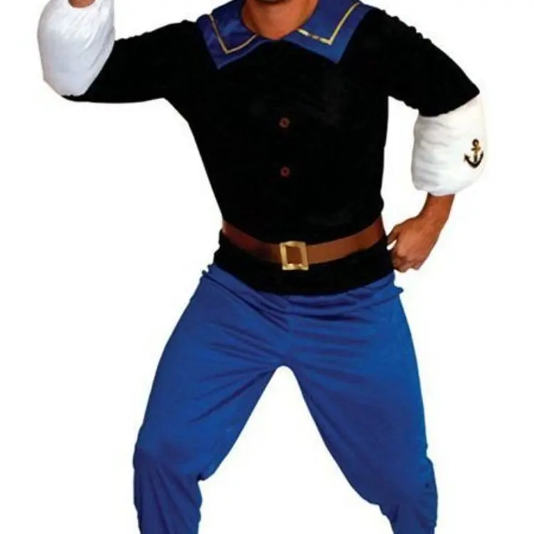 الكبار زي الهالوين التأثيري مرحلة طاقم الأداء البدلة رجل بحار قوي أداء زي M0032 الصينية التقليدية...