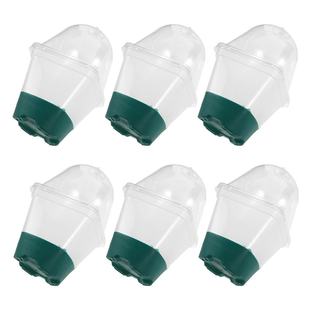 

6pcs Seedling Pot Clear Nursery Pots for Plants Humidity Domes Drainage PP Reusable Space Saving Breathable Lightweight