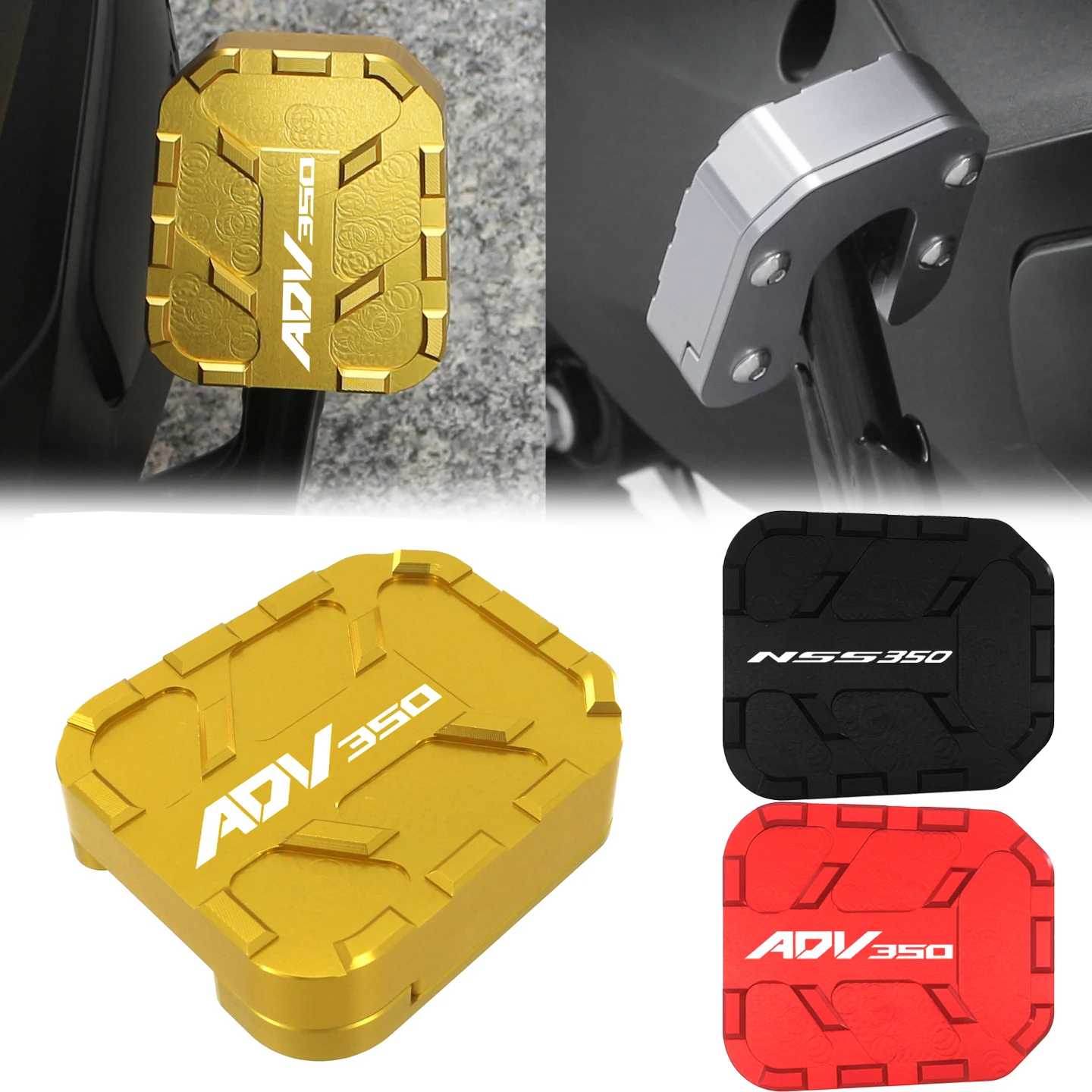 For  HONDA ADV350 FORZA 350 NSS350 ADV 350 Motorcycle Foot Side Stand Enlarger Plate Footrest Kickstand Extension Pad