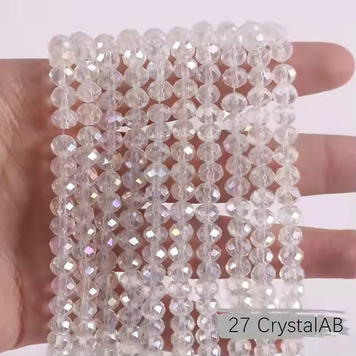 2mm 4mm 6mm 8mm Rondelle Austria Crystal Beads Faceted Glass Beads Loose Spacer Beads for DIY Bracelet Garment Making - Image 20