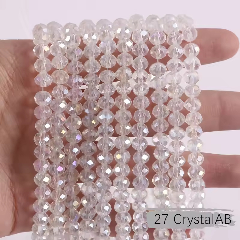 2mm 4mm 6mm 8mm Rondelle Austria Crystal Beads Faceted Glass Beads Loose Spacer Beads for DIY Bracelet Garment Making - Image 20