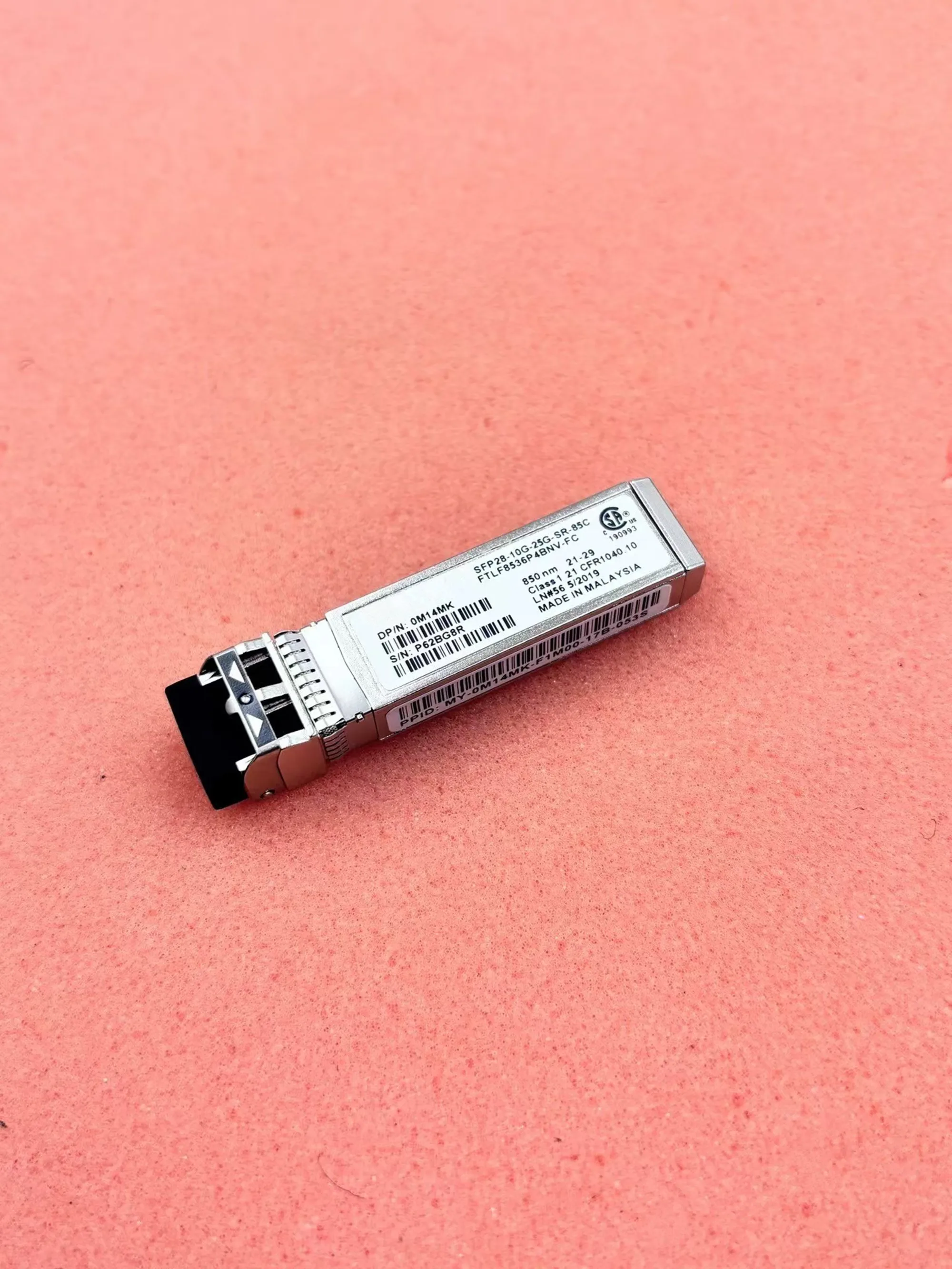 

25G Fiber Optical Module SFP 850NM FTLF8536P4BNV-FC 0M14MK/SFP28-10G-25G-SR-85C 25GB Optical Transceiver