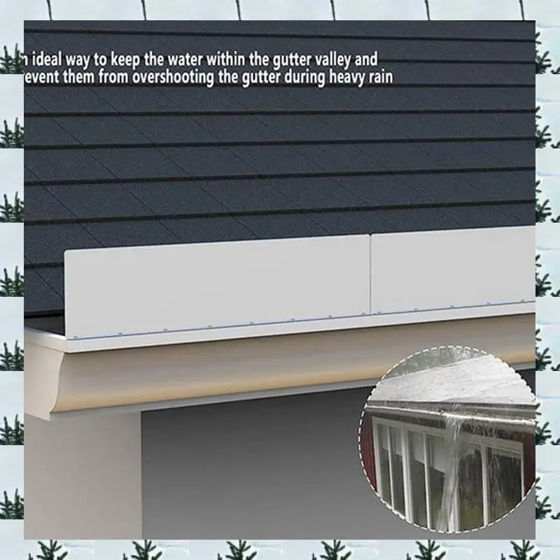 ABLG 8Pcs Rain Gutter Gutter Splash Guards For House Roof Corner Diverter Roof Rain Diverter Gutter Splash Guards