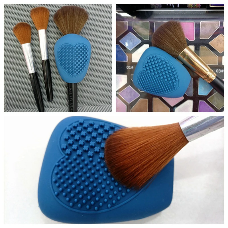 Makeup Brushes Cleaner 1pcs Silicone Pad Mat Cosmetic Eyebrow Brush Cleaning Tools Makeup Brush Scrubber Board Cleaner Tools