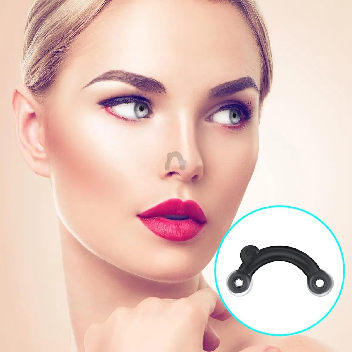 3 Pairs Nose Up Lifting Shaping Clip Beauty Tool Nose Shaper Inserts No Pain Invisible Nose Shaper Tool Straightening Beauty Kit