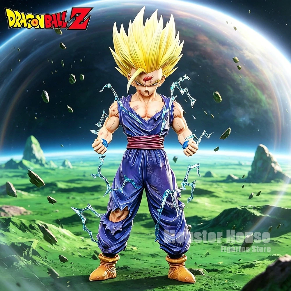 24cm/9,45 Zoll Anime Dragon Ball Figur Super Saiyajin 2 Son Gohan Actionfiguren PVC Desktop-Ornament Sammlermodell Spielzeug Geschenke