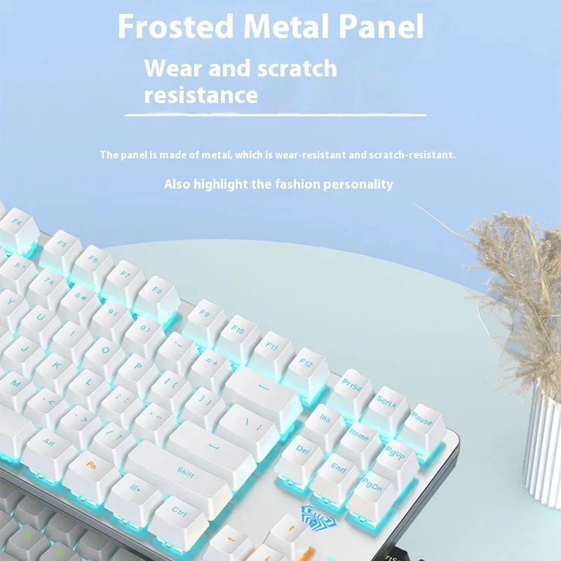 Aula F3587 Mechanical Keyboard 87keys Side Engraved Translucent Characters Hot Plug Rgb Customized Gaming Keyboard Laptop Gift