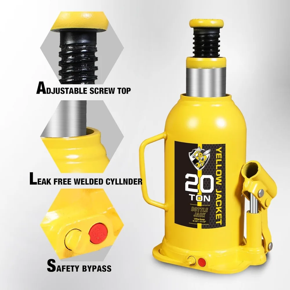 مقبس زجاجة ملحوم متعدد الاتجاهات سعة 20 طن لرفع المركبات - مناسب للسيارات والالتقاطات والشاحنات والمركبات الترفيهية