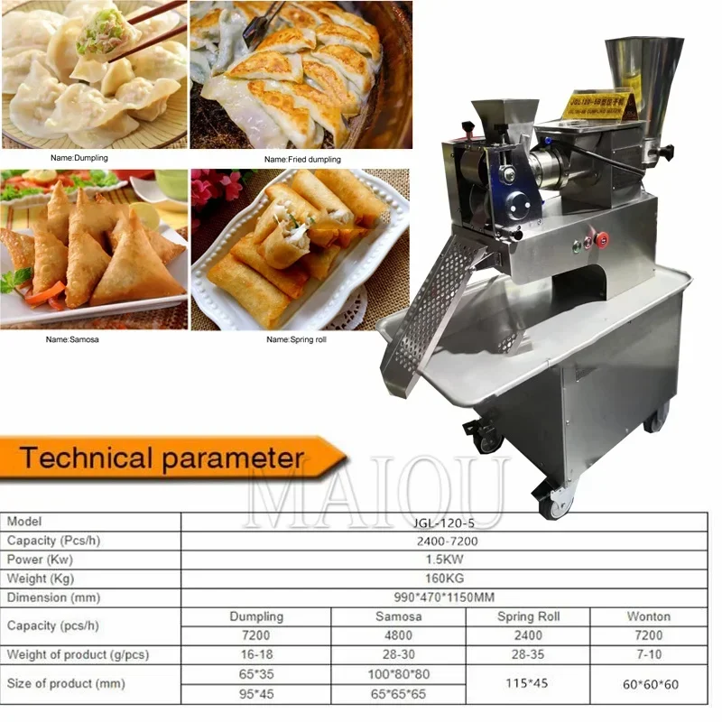 Automatic Dumpling Wonton Spring Roll Making Machine Multi Purpose Machine