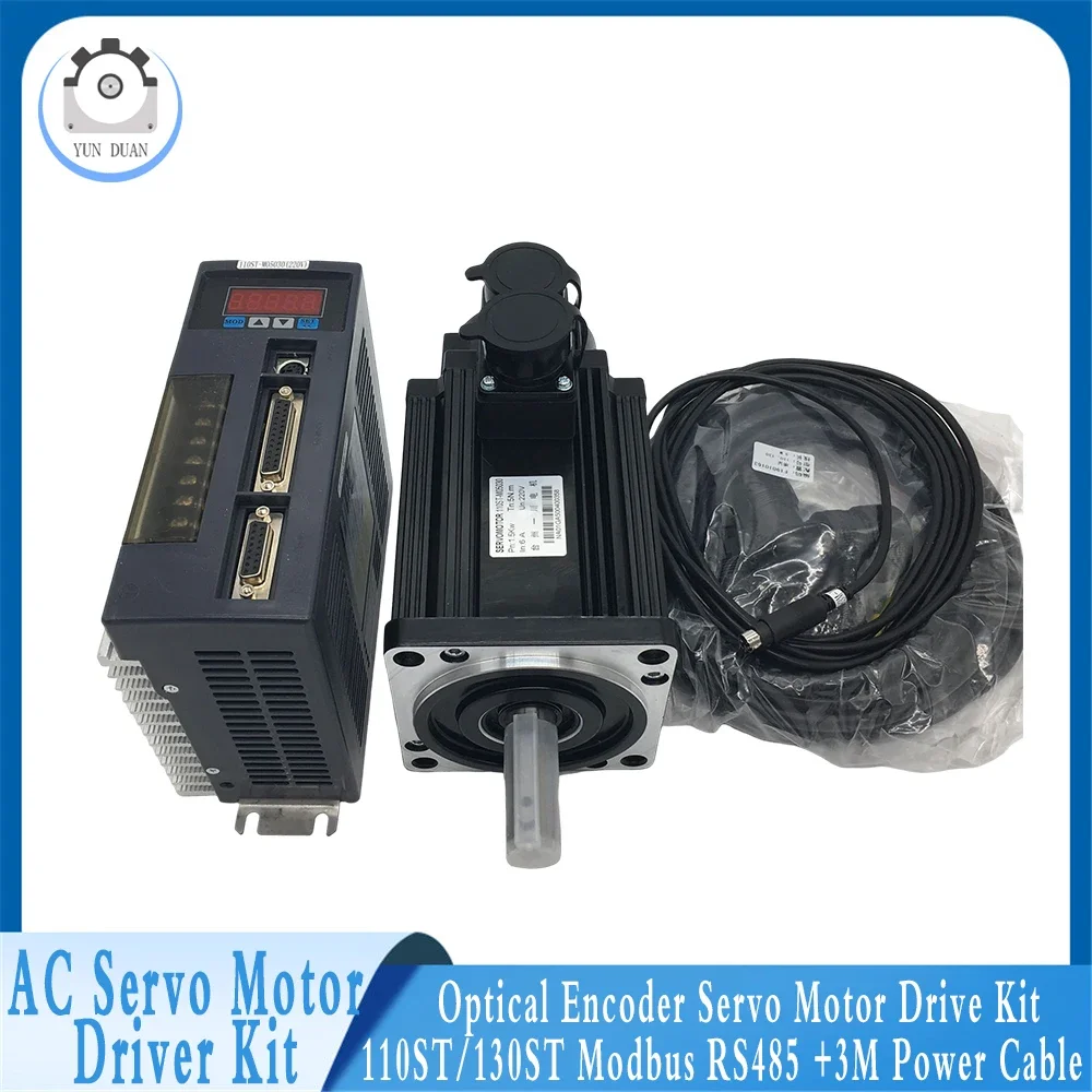 

Optical Encoder Servo Motor Drive Kit 110ST/130ST Modbus RS485 3/5/10M Power Cable AC Drive Permanent Magnet Matched Driver AASD