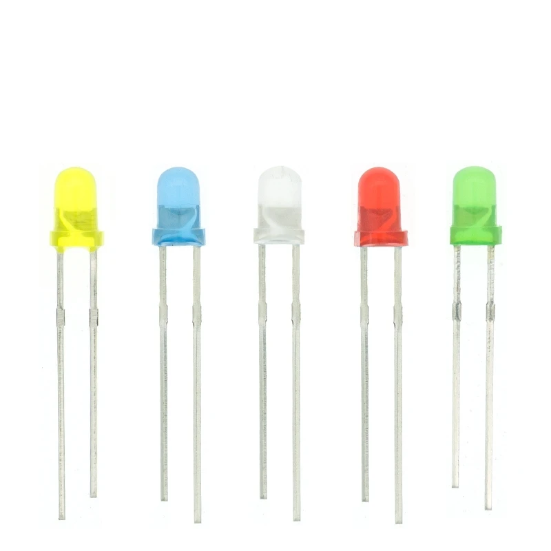 100PCS/Lot LED Diode 3MM Super Bright White Red Yellow Blue Green Led Lights Diodes