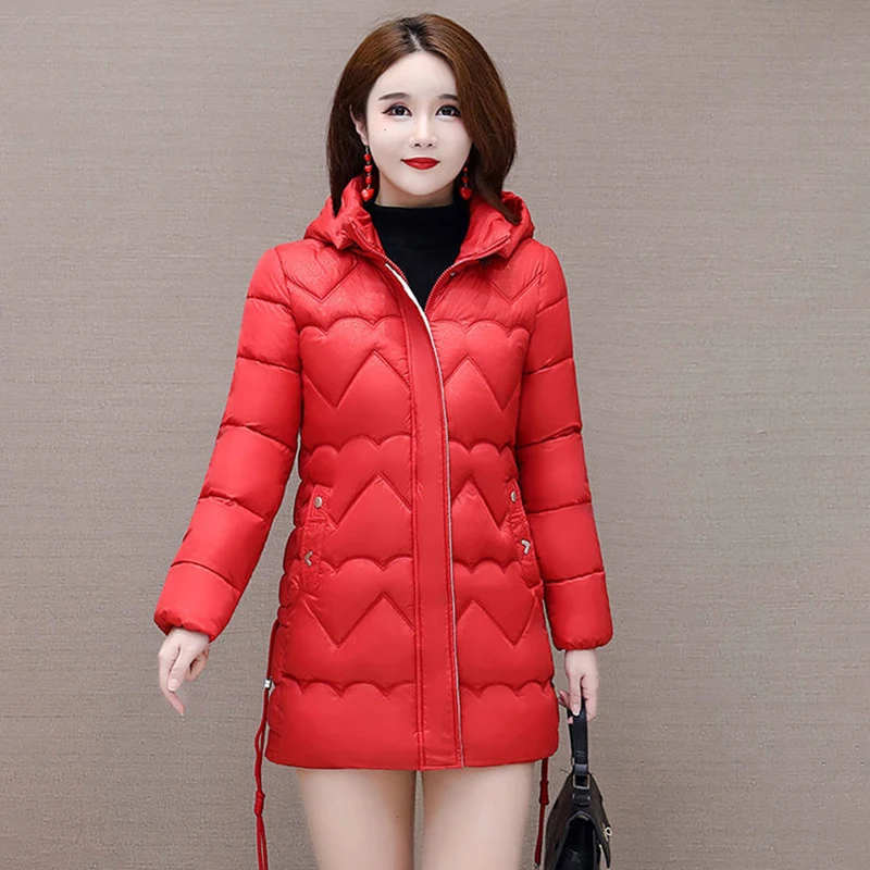 Cotton-padded Womens Long Section 2023 Winter New Korean Version Of Slim Down Cotton-padded  Fashion Warm Thick Coat Women