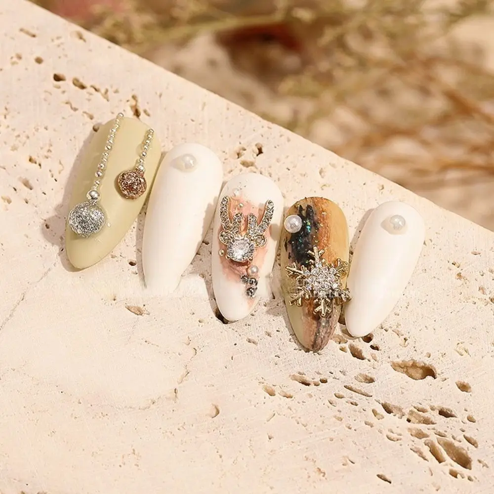 Women 3D New Year DIY Material Nail Design Nail Decoration Nail Jeweley Nail Rhinestones Christmast Nail Charms Nail Pendants