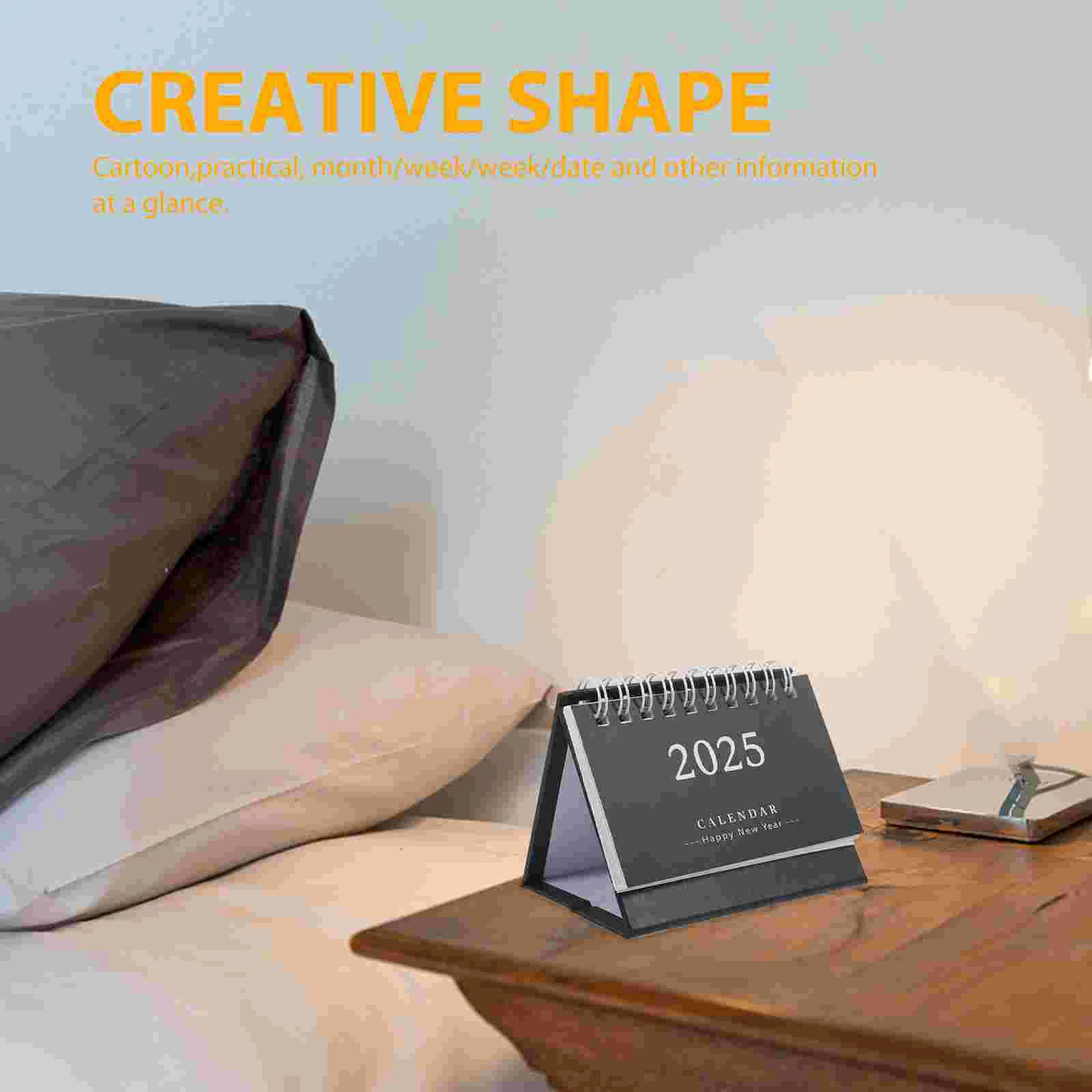 تقويم مكتبي صغير يقف أباريق مزخرفة قابلة للطي للمكتب والورق الشهري المنزلي