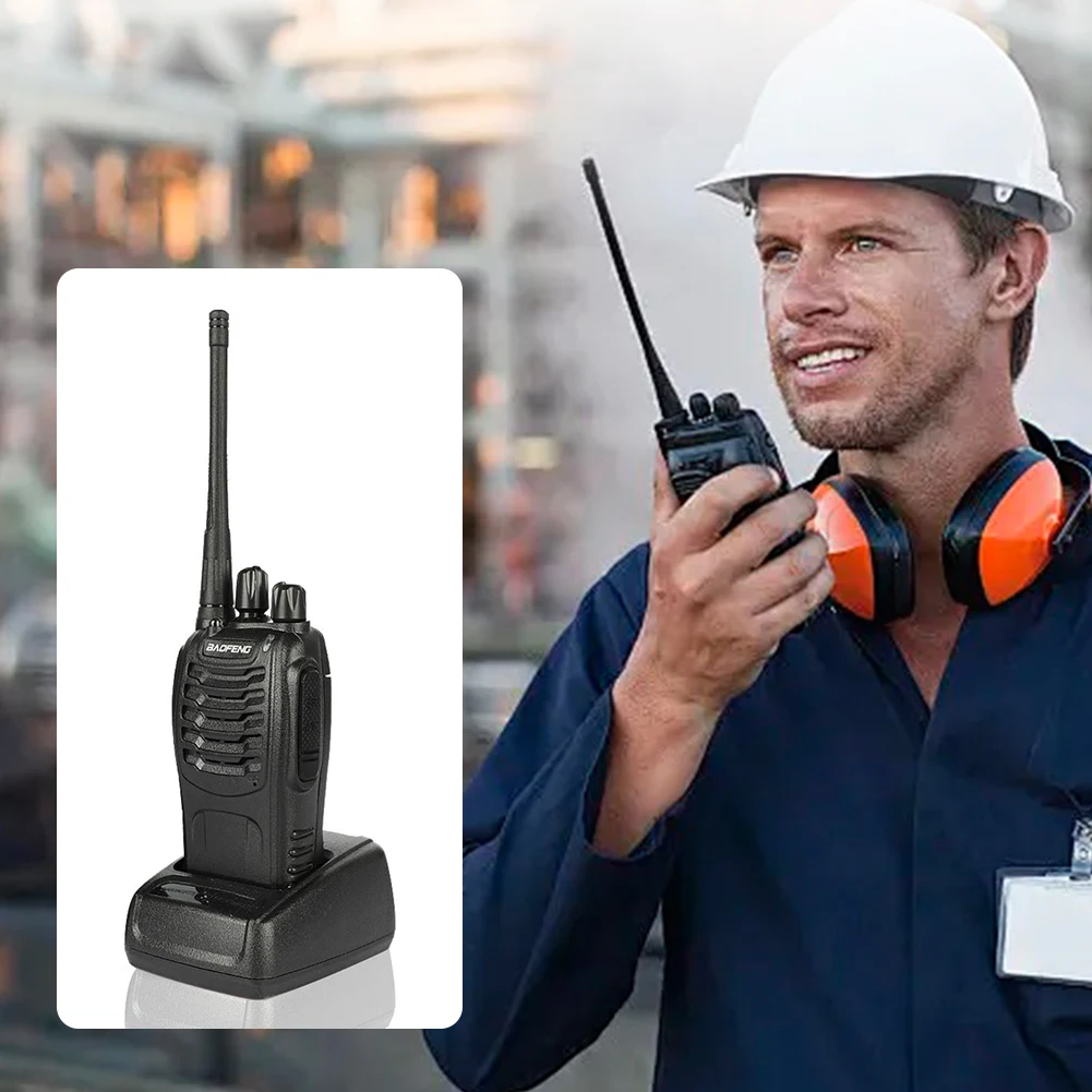Walkie Talkie de doble banda BF-888S, Walkie Talkie portátil de largo alcance, Radio de caza, Walkie Talkie para acampar y hacer senderismo, 2 uds.