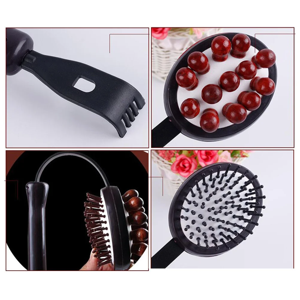 

Wooden Double Ended Back Scratcher Massager Combo For Muscle Pain Relief Handheld Body Hammer Tool For Back Shoulder Waist
