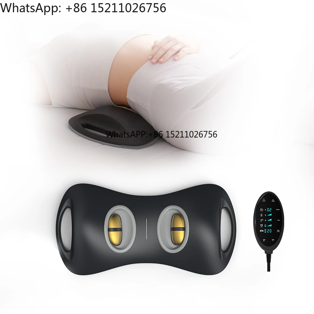 

Heating Vibrating Electric Lumbar Traction Massager Massage Mattress Pain Relief Adjustable Lower Back Waist Device Hot Compress