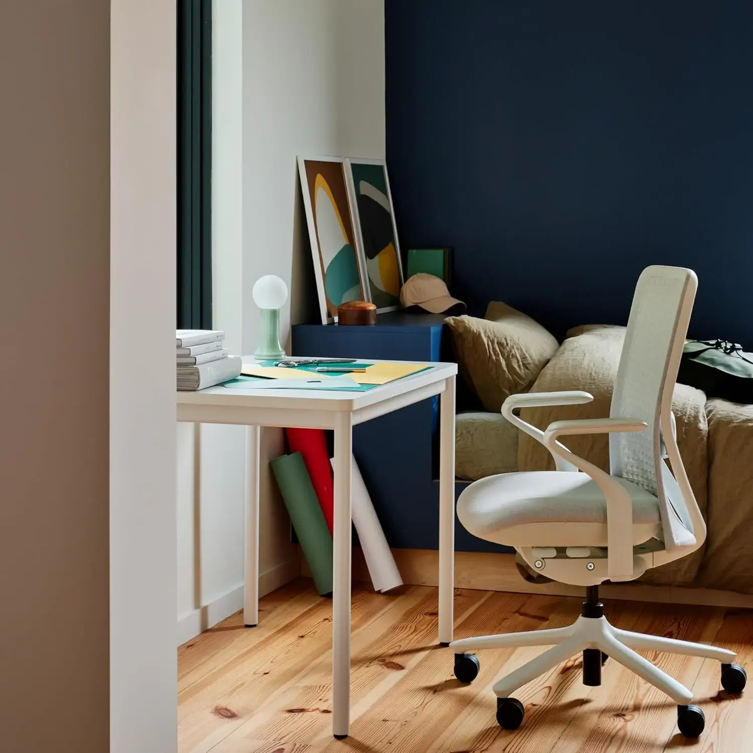 Functional at Home Office Desk with Effortless Assembly, Timeless Design, Rounded Corners, Built-in Cable Notch l shaped desk