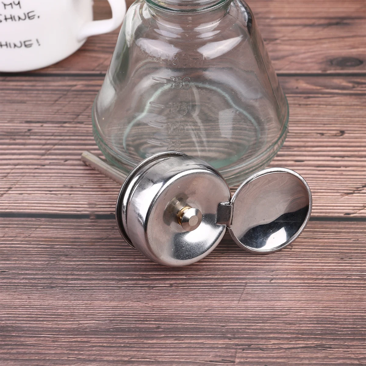 Bouteille de rangement en verre Durable, 180ml, noyau métallique, Portable, sûr pour démaquillant, distributeurs de voyage et de maison, 1 pièce