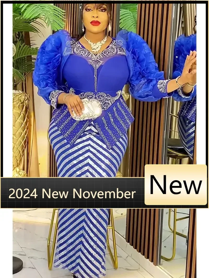 

Customized Plus Size Evening Dresses for Women African Luxury Sequin Gown Elegant Turkey Wedding Party Long Dress Ankara Ladies