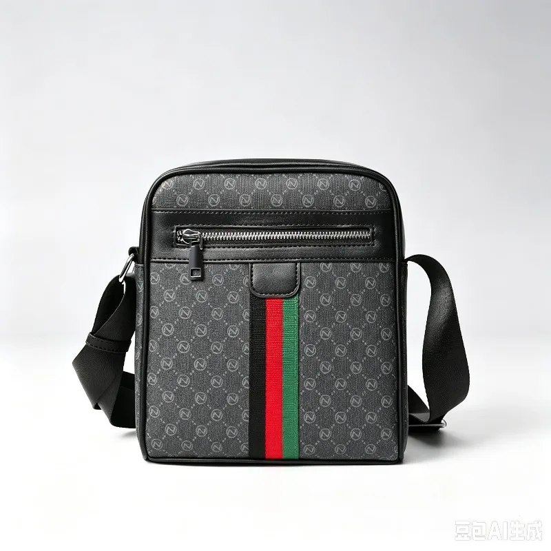 Fashion Crossbody Bag Men Luxury Plaid Letter Printed Men's Crossbody Bags Square Shoulder Messenger Bag Male Sling Bag Purse