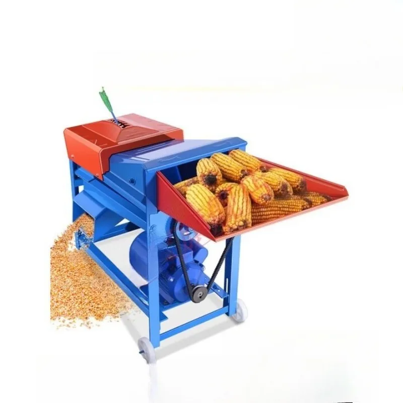 

Fully automatic household small double roller corn peeling machine wet and dry