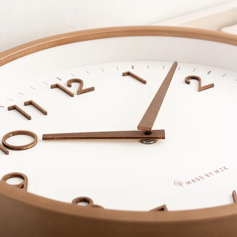 Wooden Quartz Wall Clocks Japanese Timepiece Wall Clock Silent Mechanism Minimalist Timepiece Living Room House Accessories