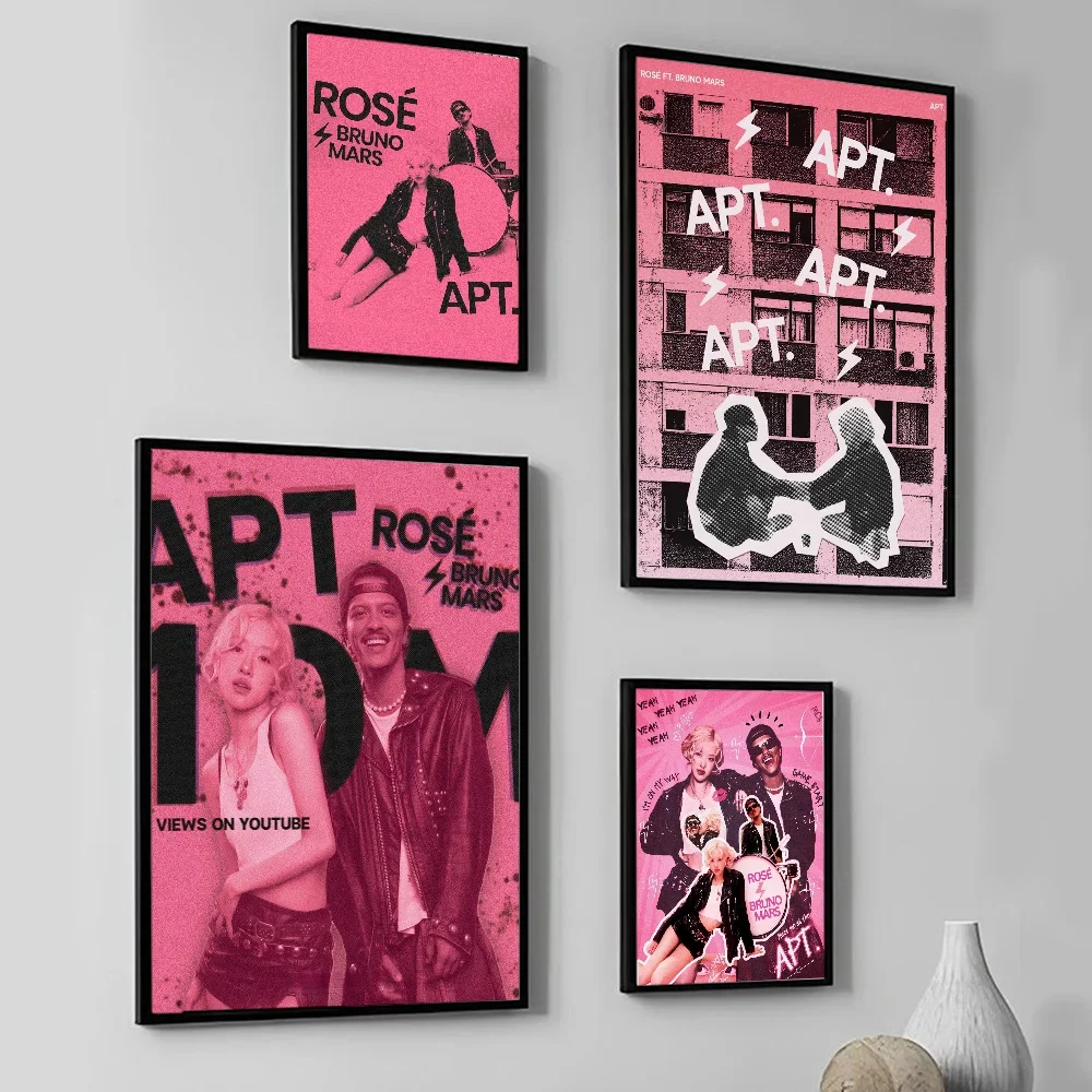 ألبوم التركيز الموسيقي APT. المغني روز برونو ملصق جدار ديكور فني غرفة ديكور قماش اللوحة غرفة المعيشة مطعم المطبخ