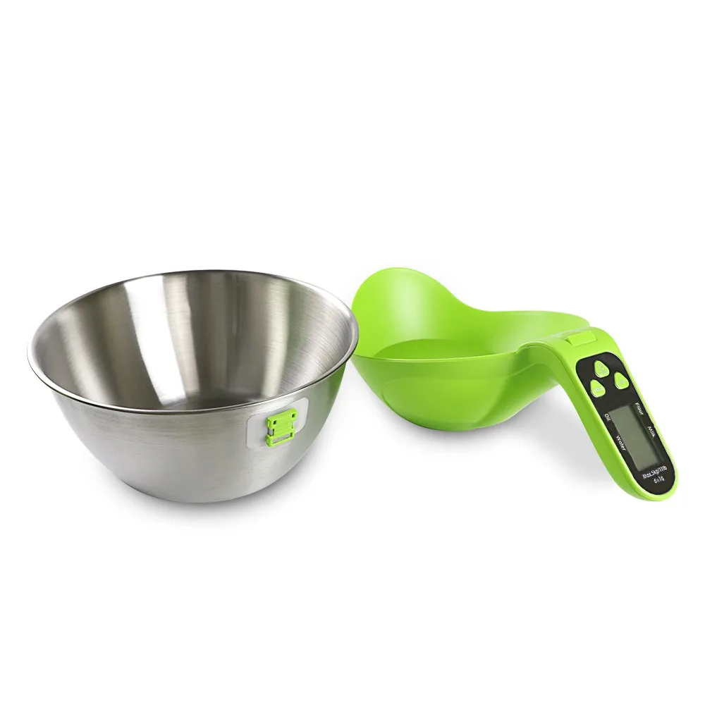 

Digital Electronic Scale Bowl Detachable with Graduated Measuring Cup Food Weighing Bowl Precise 1g/5kg Food Scale Flour