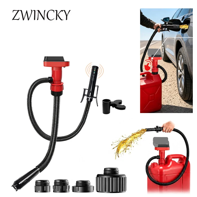 Kabellose Kraftstoffpumpe für Makita Dewalt Milwaukee Bosch 18V Akku Elektrische Benzin- und Dieselpumpe für Auto LKW Boot ATV Wohnmobil