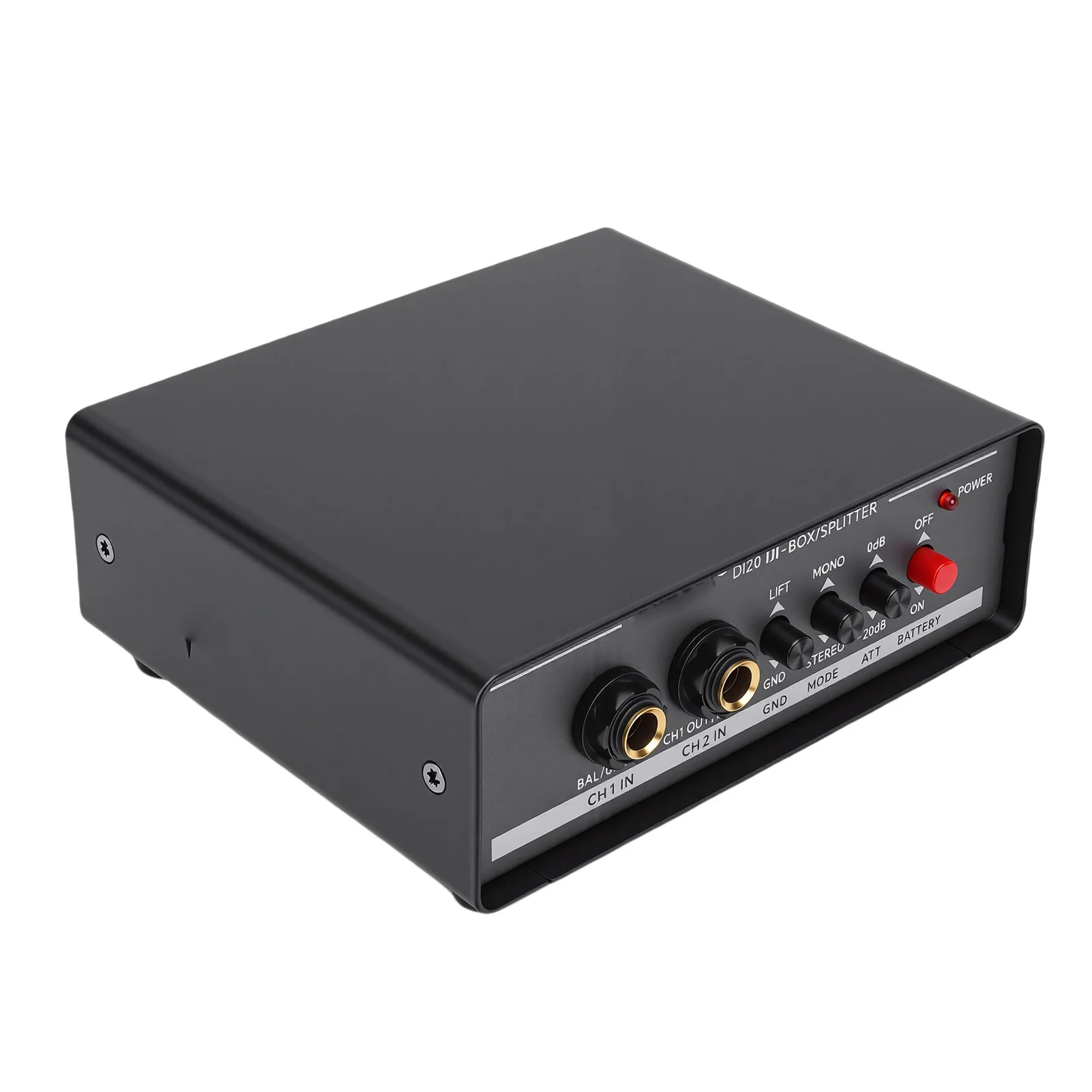 DI Box Splitter DI Box Distributor Splitter Professional Active Multi Functional Signal Effect Device Dual Channel Balanced