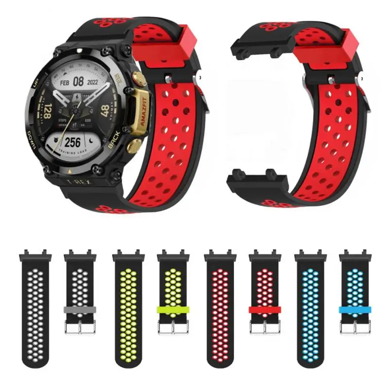 Runnber Strap Breathable Silicone Softness For Huami Amazfit T Rex 2 Watch Accessories For Amazfit T Rex 2 Strap Bracelet Strap