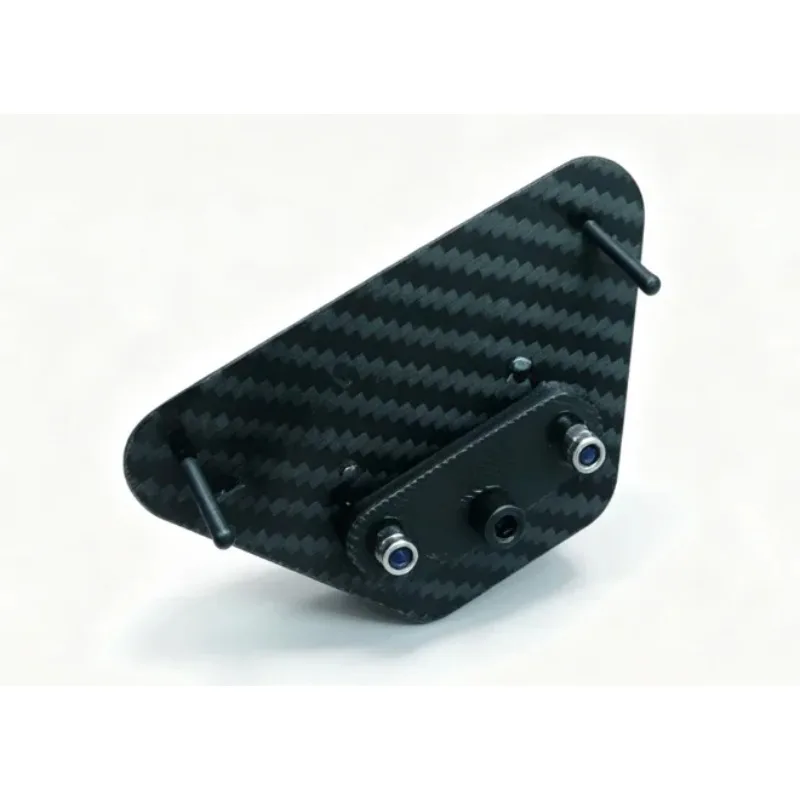 3D Print  For YK6101 1/10 RC Crawler Rear Spare Tire Mount Bracket Carbon Fiber CNC Cut Frame Base w/ Extended Screws Drill-On
