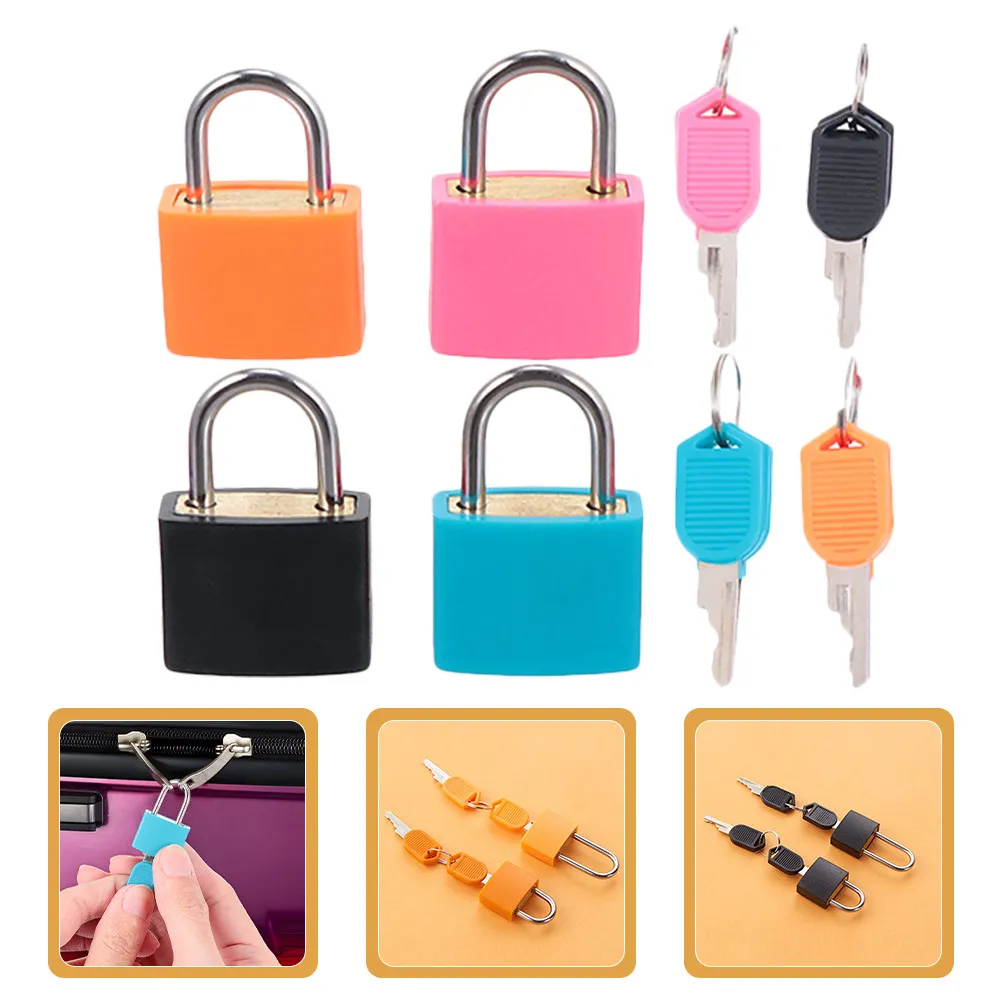 4 Pcs Backpack Lock Bulk Locks Keyed Padlock for Gym Locker Padlocks Travel