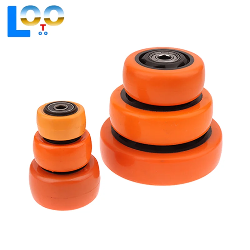 1 pz ruota girevole in PVC doppi cuscinetti capacità di carico elevata resistenza all'usura ruote per mobili accessori di ricambio