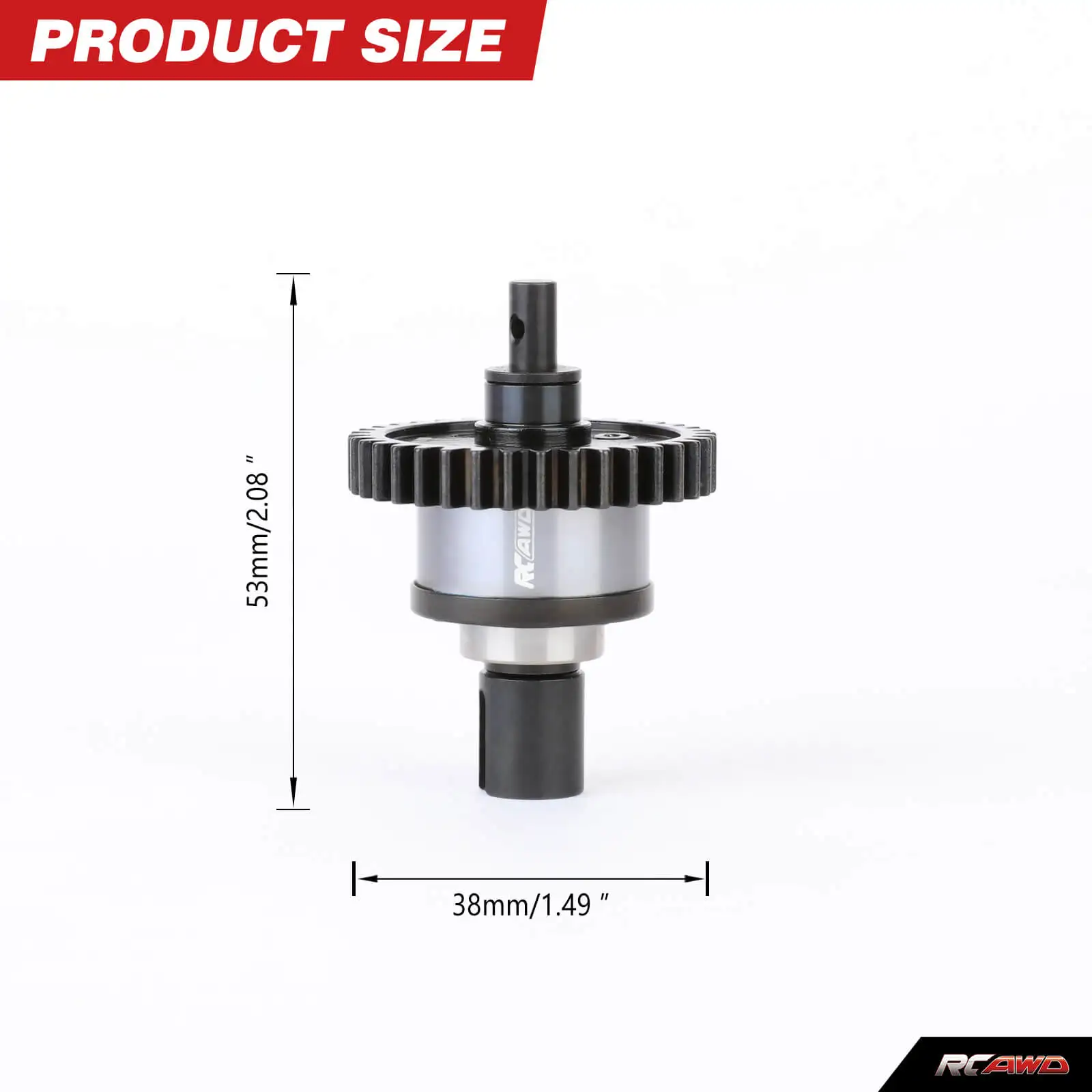 RCAWD 36T Center Differentieel Montage voor LOSI 1/10 Baja Rey 2.0 Upgrade deel Center Diff Voor LOS03025 LOS03008 Volledig metalen