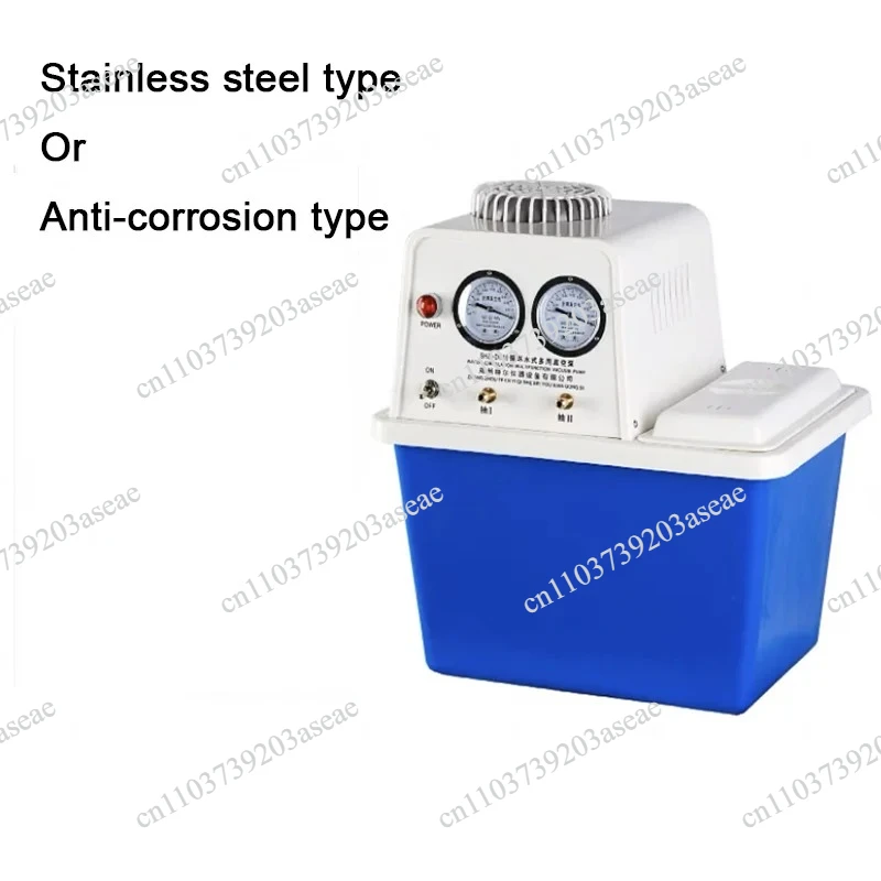 Double Suction Circulating Water Vacuum Pump Laboratory Stainless Steel Bench Type Suction Filtration Pump Double Meter