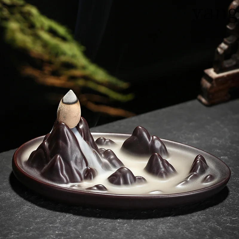 LTT Creative Backflow Incense Burner Small Household Indoor Flowing Smoke Ornament
