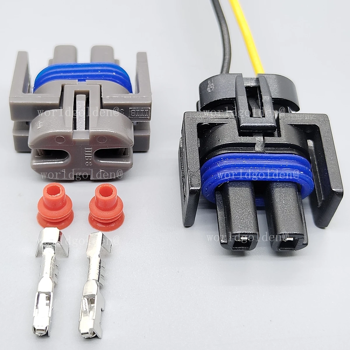 12162017 2-Pin Male & Female Automotive Wiring Connector Plug for Universal Car