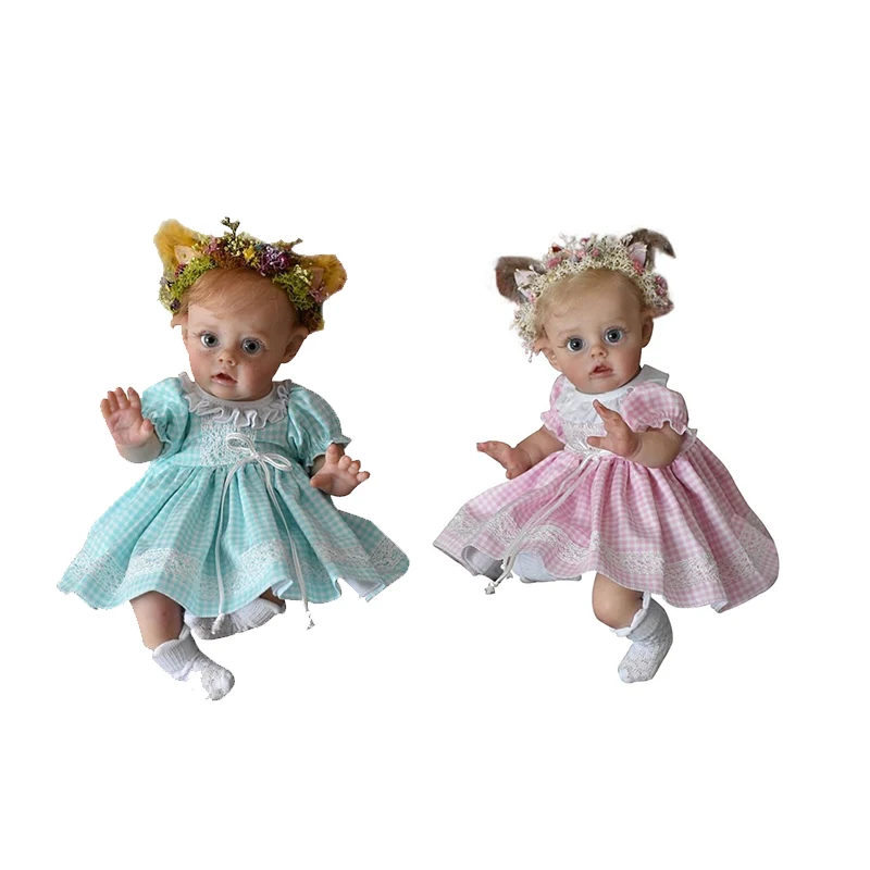 

12-дюймовая реалистичная кукла-реборн - мягкая на ощупь кукла-фея с тканевым телом, вплетенной вручную прической и многослойной 3D-покраской кожи