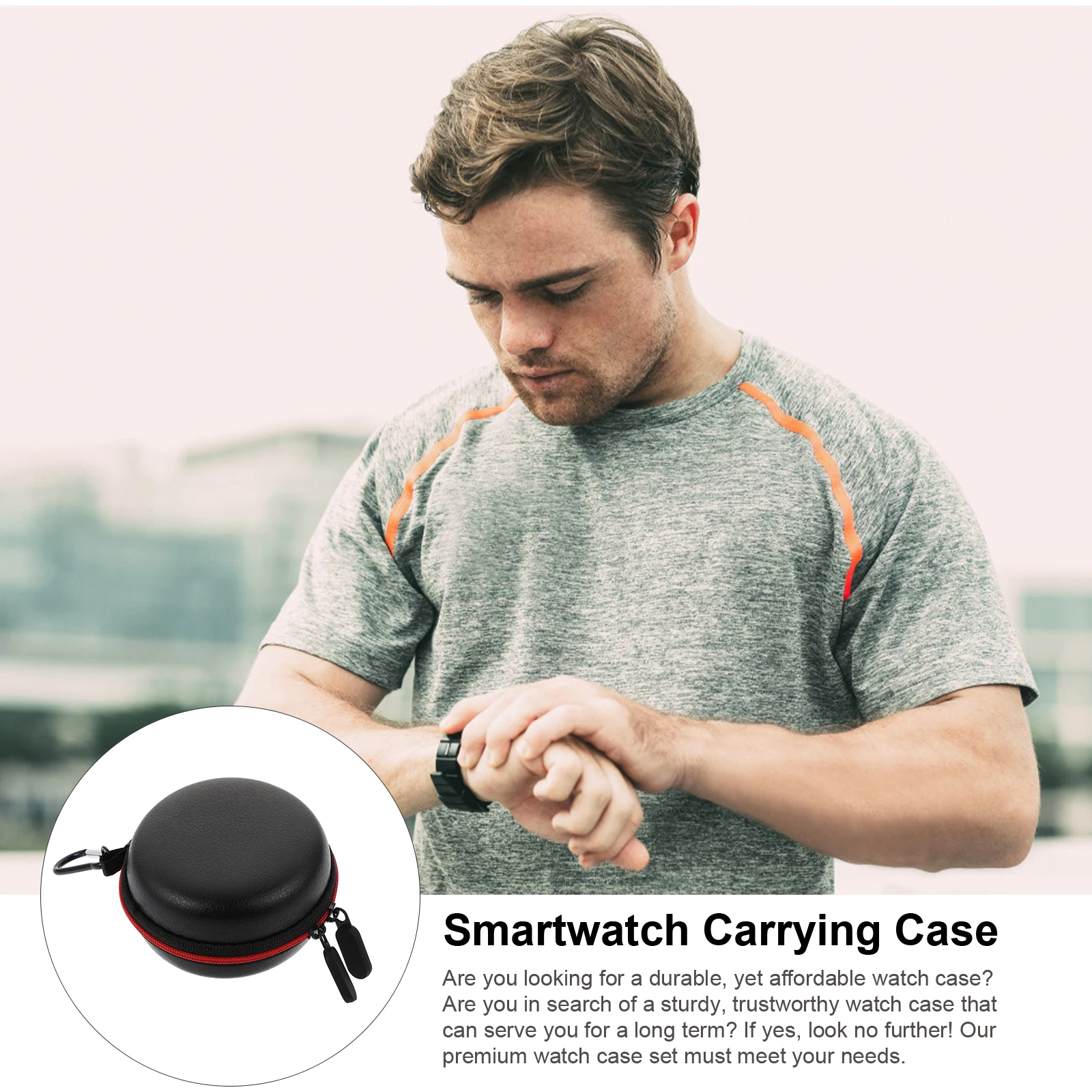 

1 Set Travel Case Protective For Series 4 Shockproof Dustproof Water Resistant Sturdy Hard Organizer Smartwatch