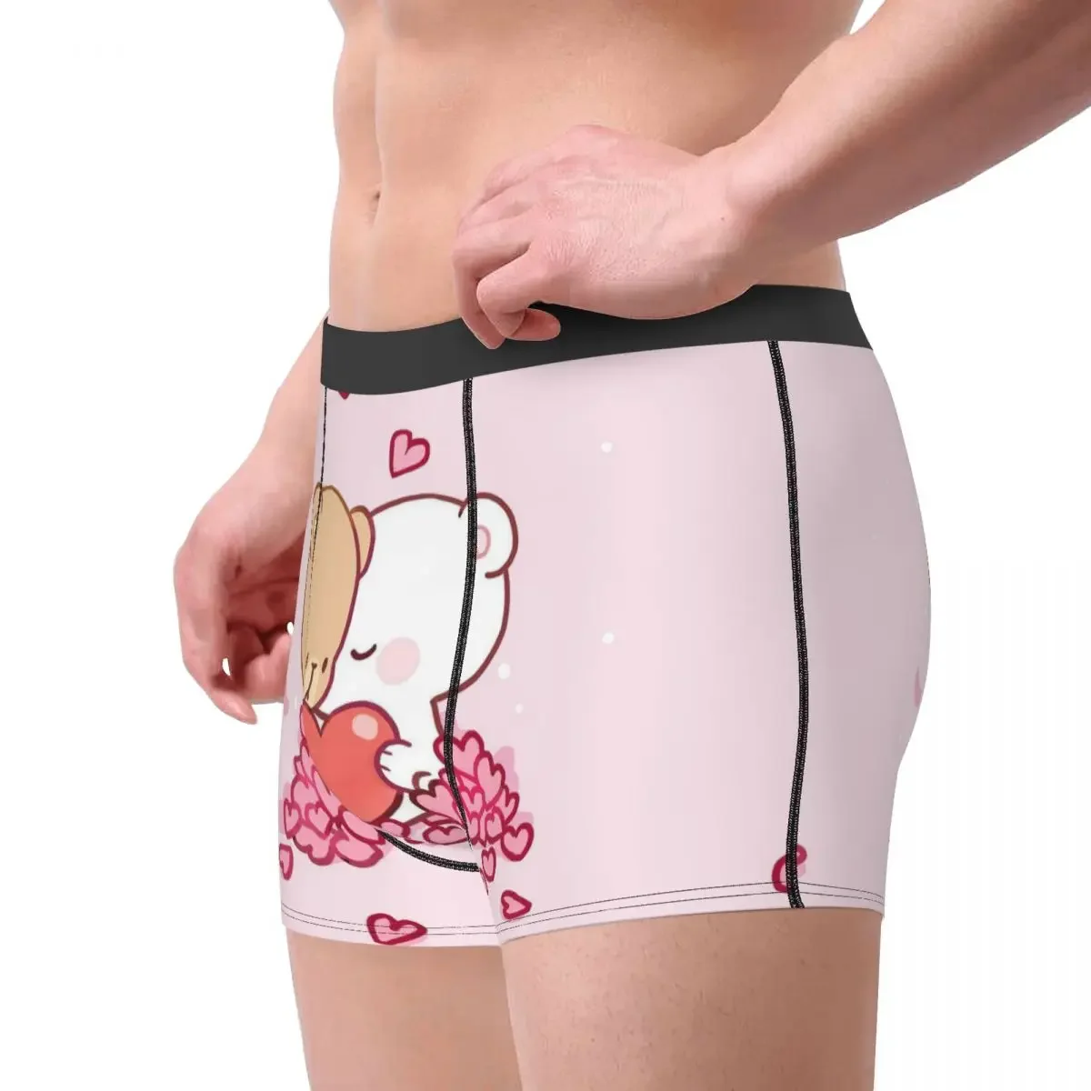 Milk And Mocha Underpants Breathbale Panties Male Underwear Print Shorts Boxer Briefs