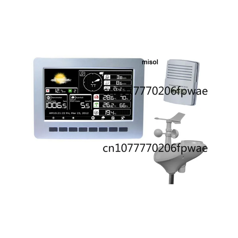 Wireless weather station WiFi connection Solar charging Data storage