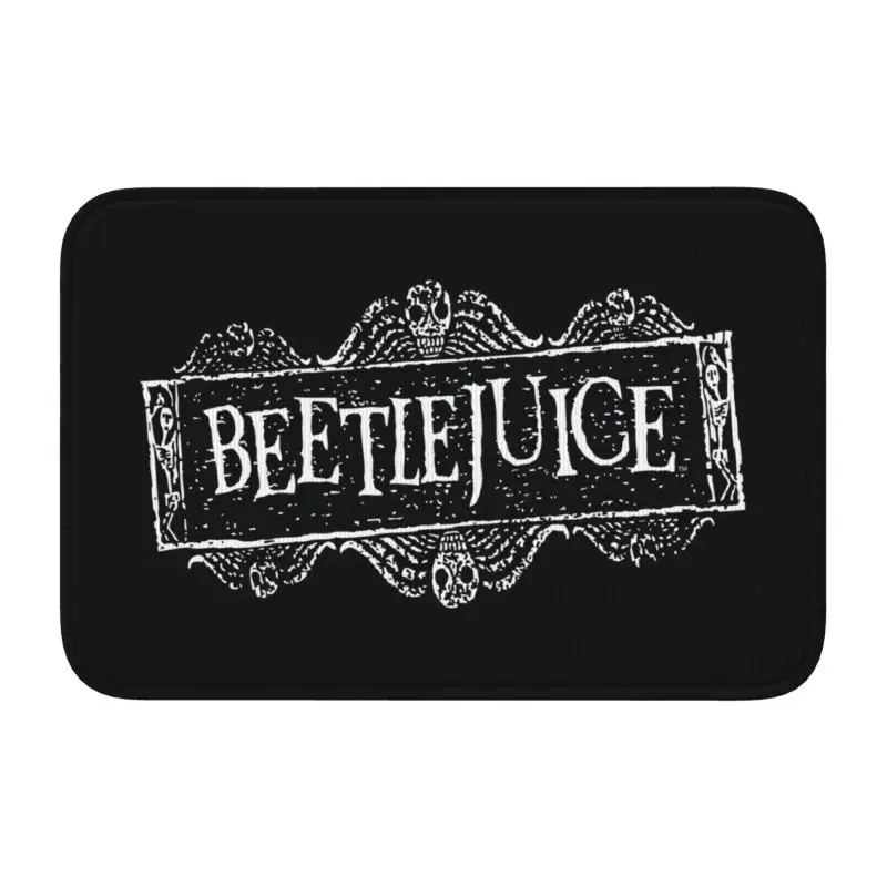 Custom Horror Movie Beetlejuices Doormat Mat Anti-Slip Tim Burton Kitchen Bath Balcony Living Room Welcome Rug Carpet Footpad