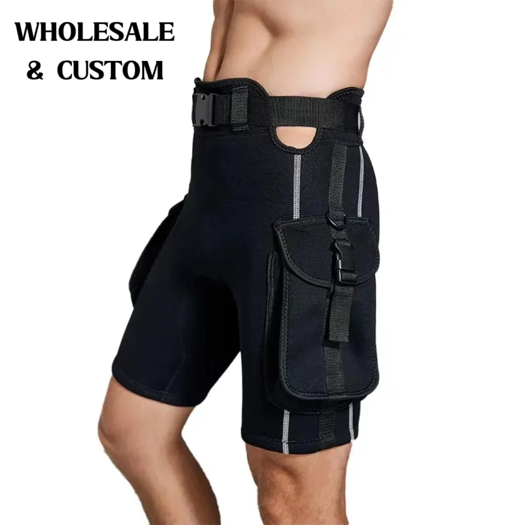 Wholesale Custom Men Submersible Shorts Wetsuit Function Pants with Large Pockets Diving Equipment Snorkel Beach Surf Neoprene